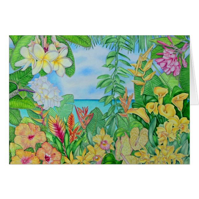 Tropikguld Hälsningskort (Framsidan Horizontal)