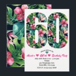 Tropisk 60 60-års födelsedagsfest inbjudan<br><div class="desc">Tropiska 60 60-års födelsedagsfest inbjudningar. Anpassa för valfritt evenemang.</div>