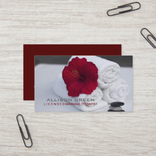 Tropisk akromaterapi SPA Salon Massage-terapi Visitkort