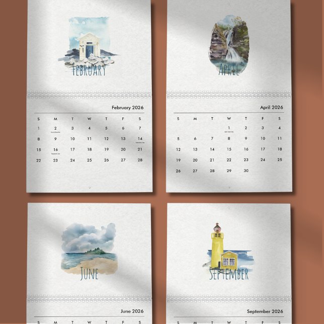 Tropisk Akvarellkalender 2026 Kalender (Skapare uppladdad)