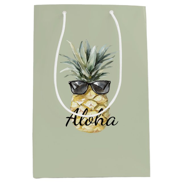 Tropisk Aloha Ananas med solglasögon (Framsidan)