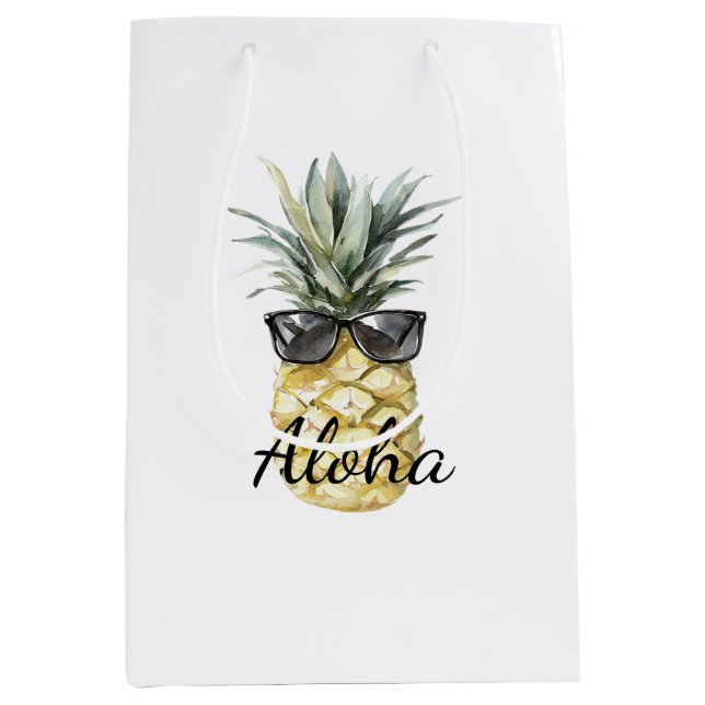 Tropisk Aloha Ananas med solglasögon (Framsidan)