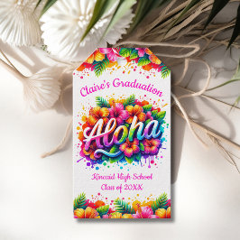 Tropisk Aloha-avgång Presentetikett