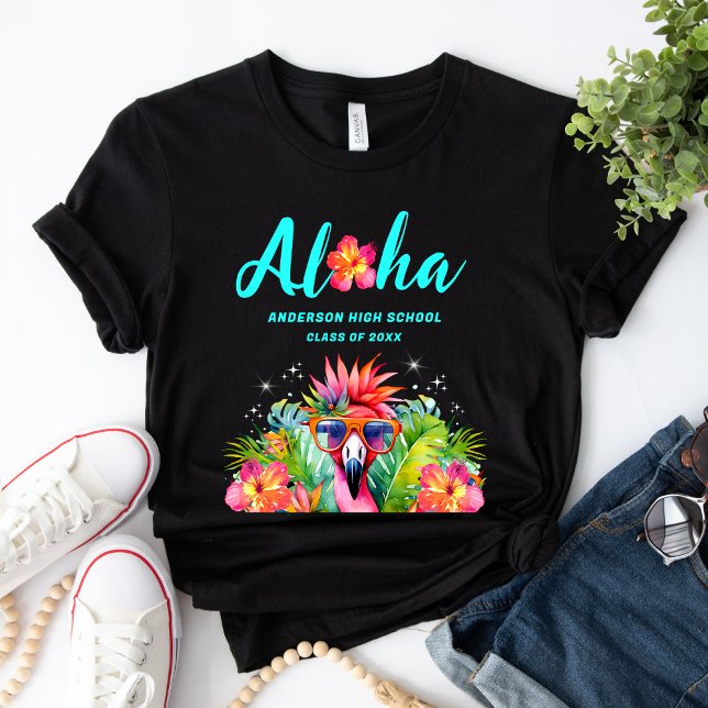 Tropisk Aloha Hawaiiansk Luau-Examenfest T Shirt (Skapare uppladdad)