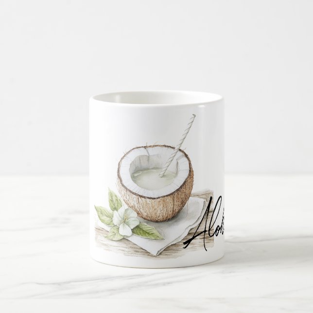 Tropisk Aloha Kokosblomma Kaffemugg (Center)