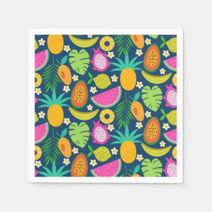 Tropisk Ananas Banan vattenmelon Frukter Pappersservett
