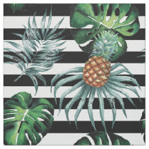 Tropisk ananas för vattenfärg med svart randar