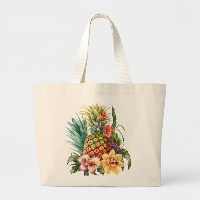 Tropisk Ananas Frukt  Jumbo Tygkasse (Framsidan)