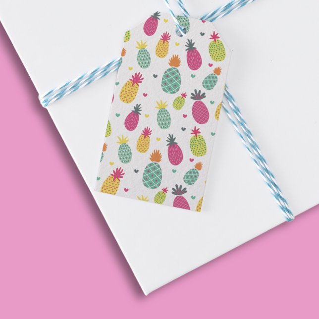 Tropisk Ananas Frukt Presentetikett (Skapare uppladdad)