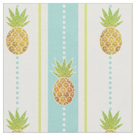 Tropisk ananas glitter med Rand och prickad Tyg