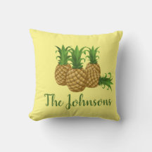 Tropisk Ananas Gul Hem Inredningskudde