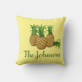 Tropisk Ananas Gul Hem Inredningskudde Kudde