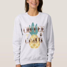 Tropisk Ananas Kaffe och Hantverk Typografi T Shirt