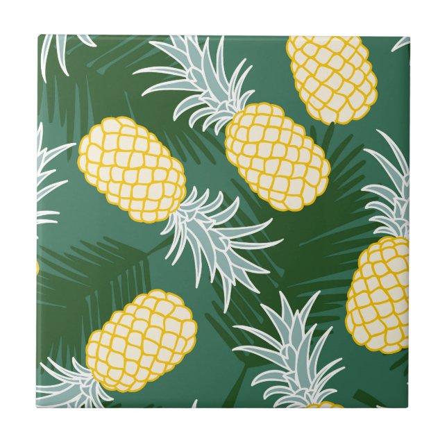 Tropisk ananas kakelplatta (Framsidan)