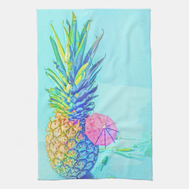 Tropisk Ananas Kökshandduk (Vertikal)
