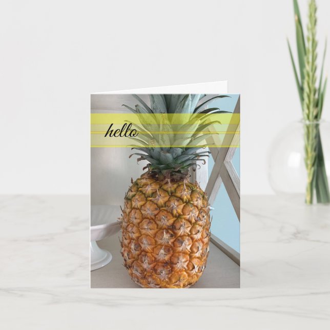 Tropisk Ananas Notkort Kort (Framsida)
