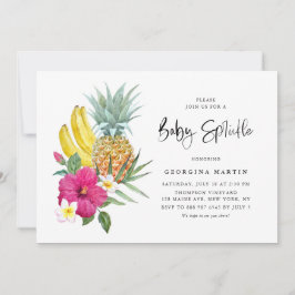 Tropisk ananas och Hibiscus Baby Sprinkle Inbjudningar