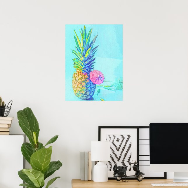 Tropisk Ananas Poster (Hemmakontoret)