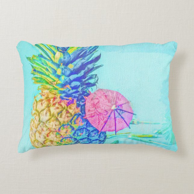 Tropisk Ananas Prydnadskudde (Framsidan)