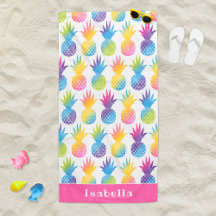 Tropisk Ananas Rosa Monogramnamn