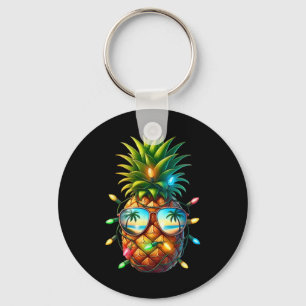 Tropisk Ananas Solsken Julbelysning Xmas In Nyckelring