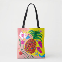 Tropisk Ananas Sommar Tygkasse