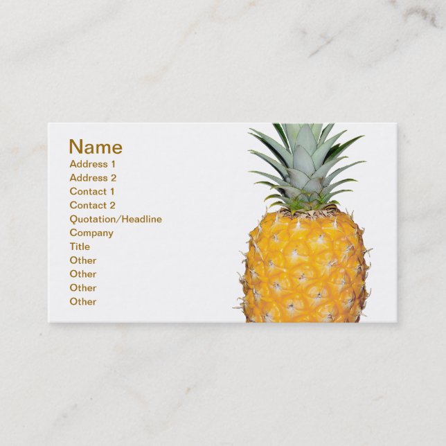 Tropisk ananas visitkort (Framsida)