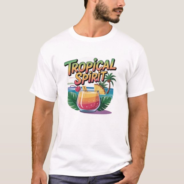 tropisk anda t shirt (Framsida)