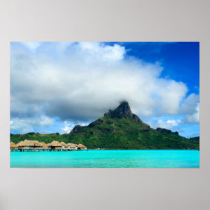 Tropisk anläggning på Bora Bora poster panorama