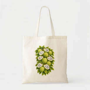 Tropisk Annona Frukt Botanisk Illustration Tygkasse