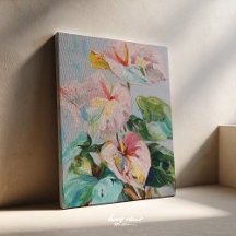 Tropisk Anthurium Canvas Arttryck