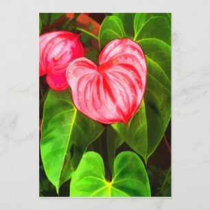 Tropisk Anthurium Inbjudningar