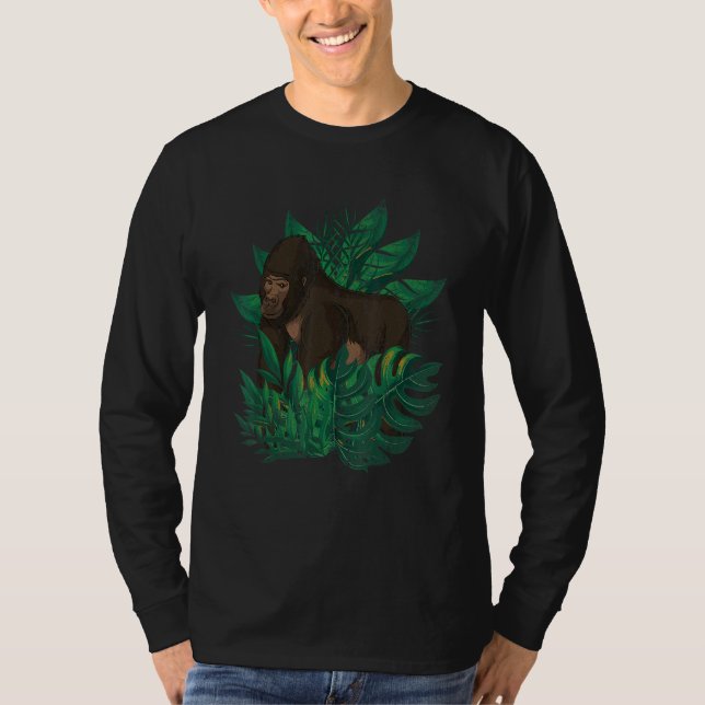 Tropisk apa   Gorilla   människoapa Djur Gorilla T Shirt (Framsida)