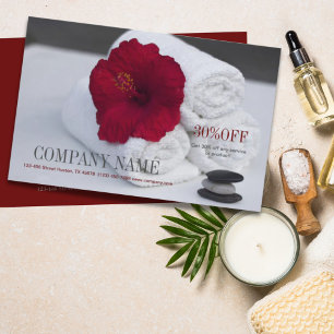 Tropisk Aromaterapi SPA Salong Massageverksamhet Flygblad