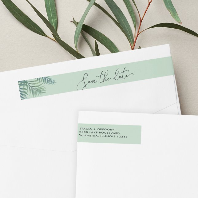 Tropisk avverkning Spara Returadressen Datum Etikettband (Skapare uppladdad)