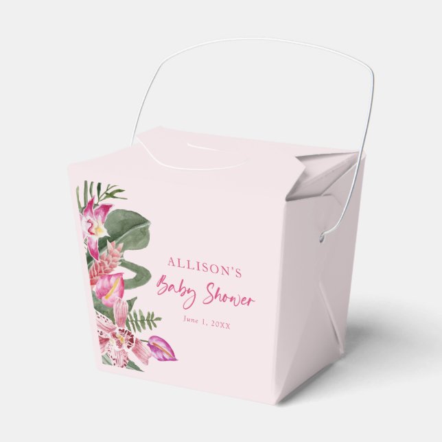 Tropisk Baby Shower Presentaskar (Framsidan Sidan)