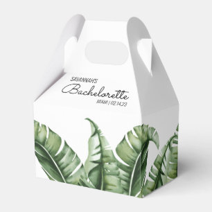 Tropisk Bachelorette-fest med bananblad Presentaskar