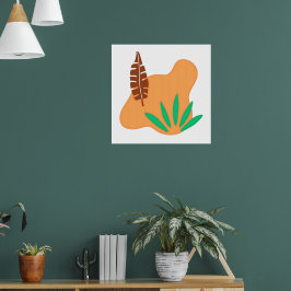Tropisk Balans – Abstrakt Botanisk Bladkonst Poster