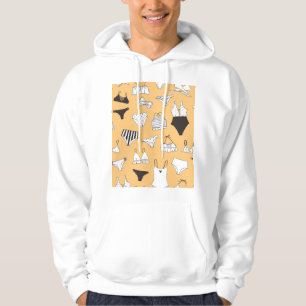 Tropisk bikini: Hand-Drawn Summer Mönster Hoodie