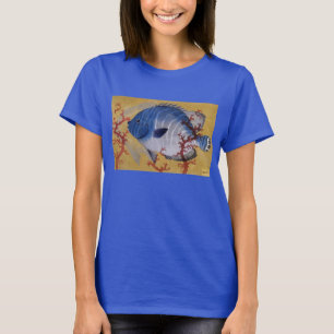 Tropisk blå fisk Vintage korall marina havsliv Tee Shirt
