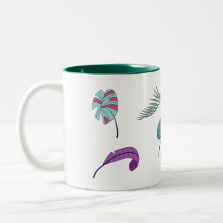 Tropisk blad design kaffemugg