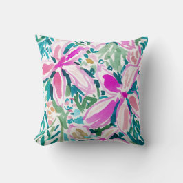 Tropisk blom- vattenfärg för PLUMERIAPARADIS Kudde