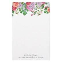 Tropisk blom- vattenfärgpersonligbrevpapper