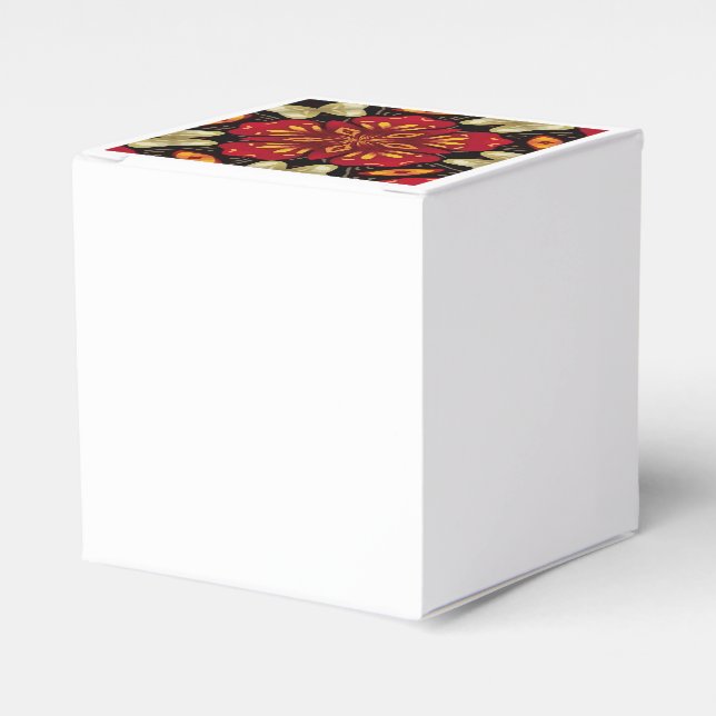 Tropisk blomma- och fjärilsMandala Presentaskar (Framsidan Sidan)