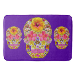 Tropisk blommaskalle 4 - badrumsmatta