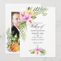 Tropisk Blommigt Aloha Bröllop Photo