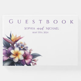 Tropisk Blommigt-Bröllop Guest Bok
