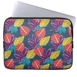 Tropisk blommigt, färglös hawaii laptop fodral