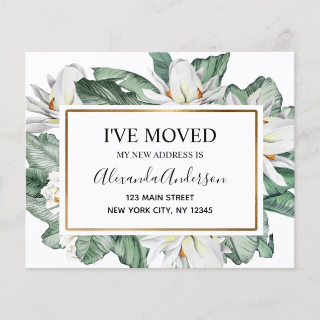 Tropisk Blommigt för meddelande om budgetFlytta (Framsida)