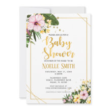 Tropisk Blommigt Guld Kön Neutral babystötare